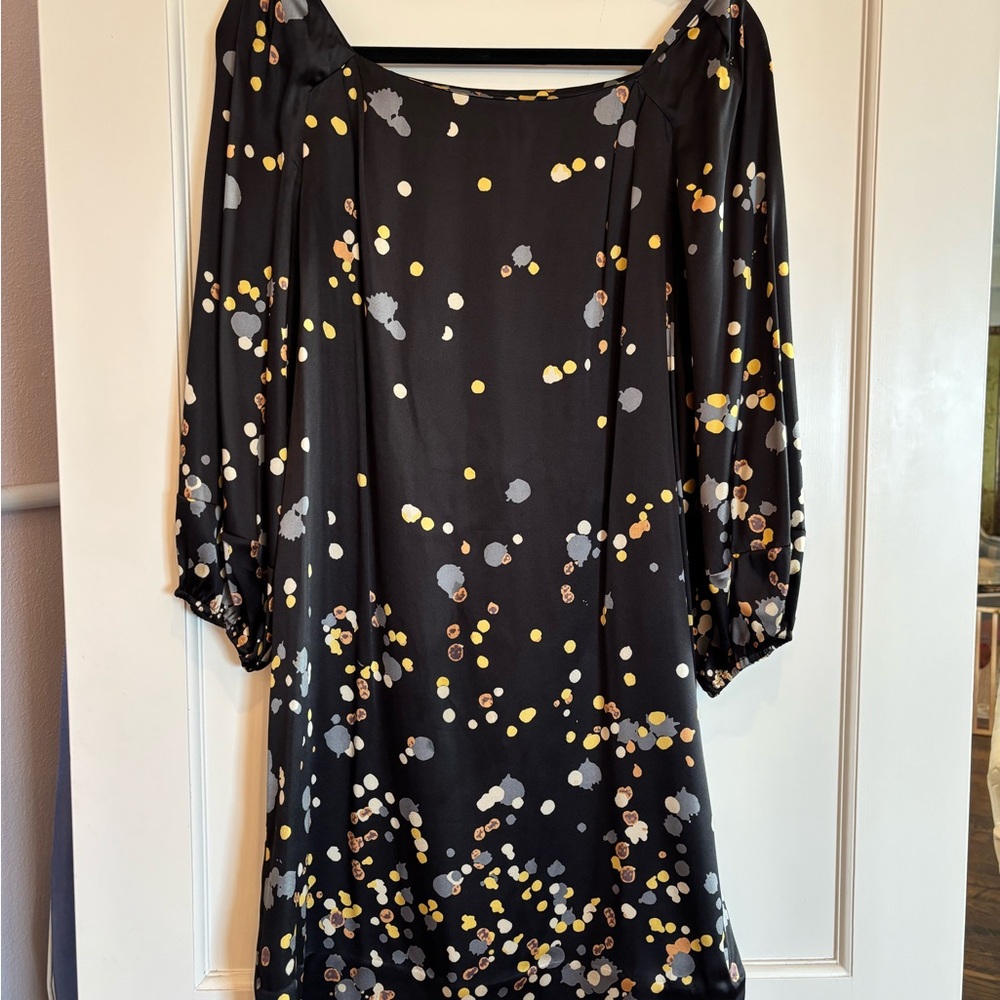 SALE! Diane Von Furstenberg Black and Yellow Dress